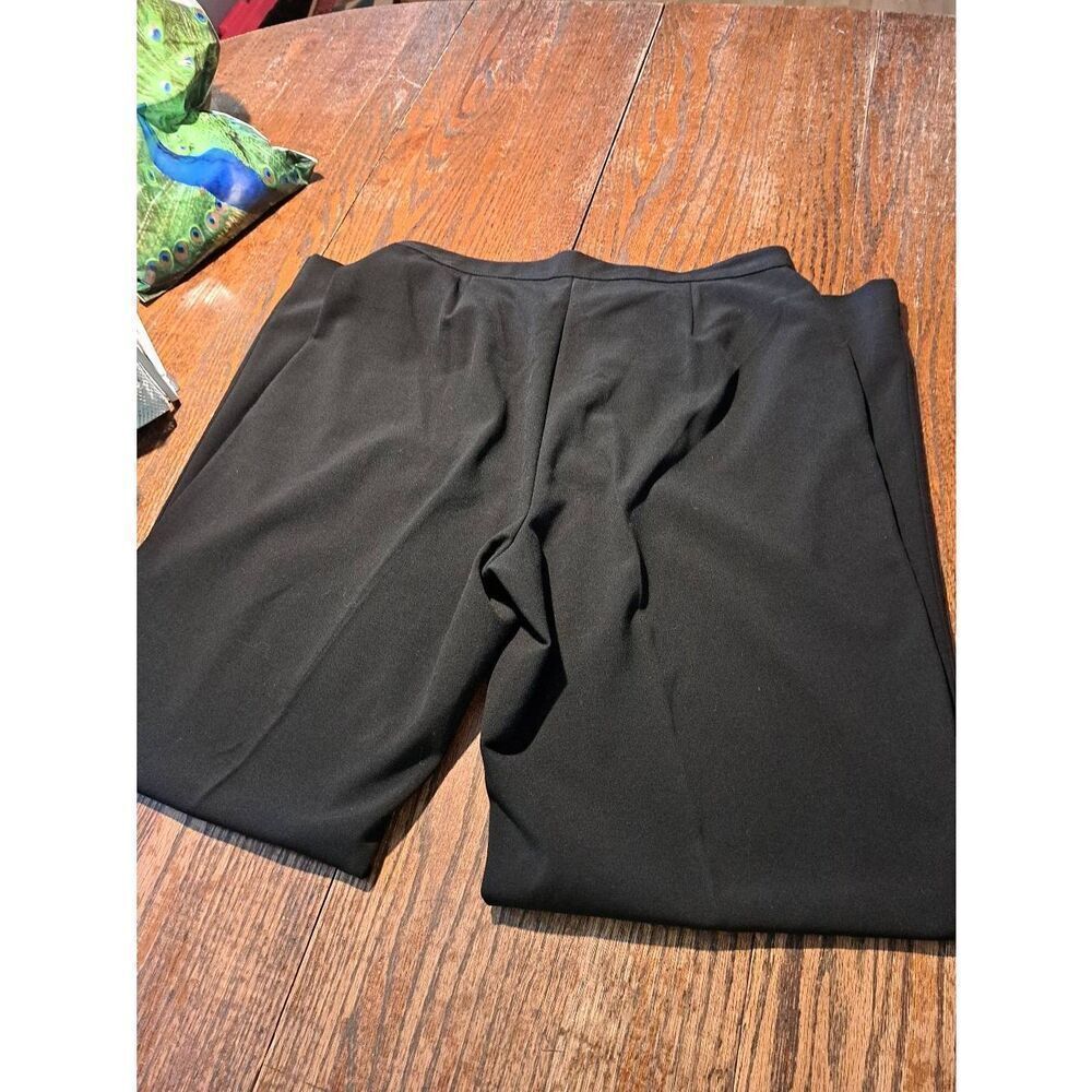 Size 12 Kim Rogers Signature Black Pleated Leg High Rise Waist Pants - Picture 3 of 3